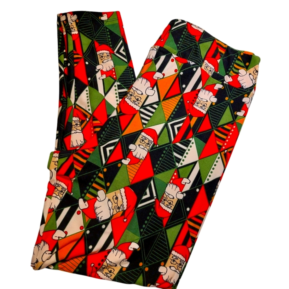 Santa Holiday Leggings LuLaRoe size 18 EUC
